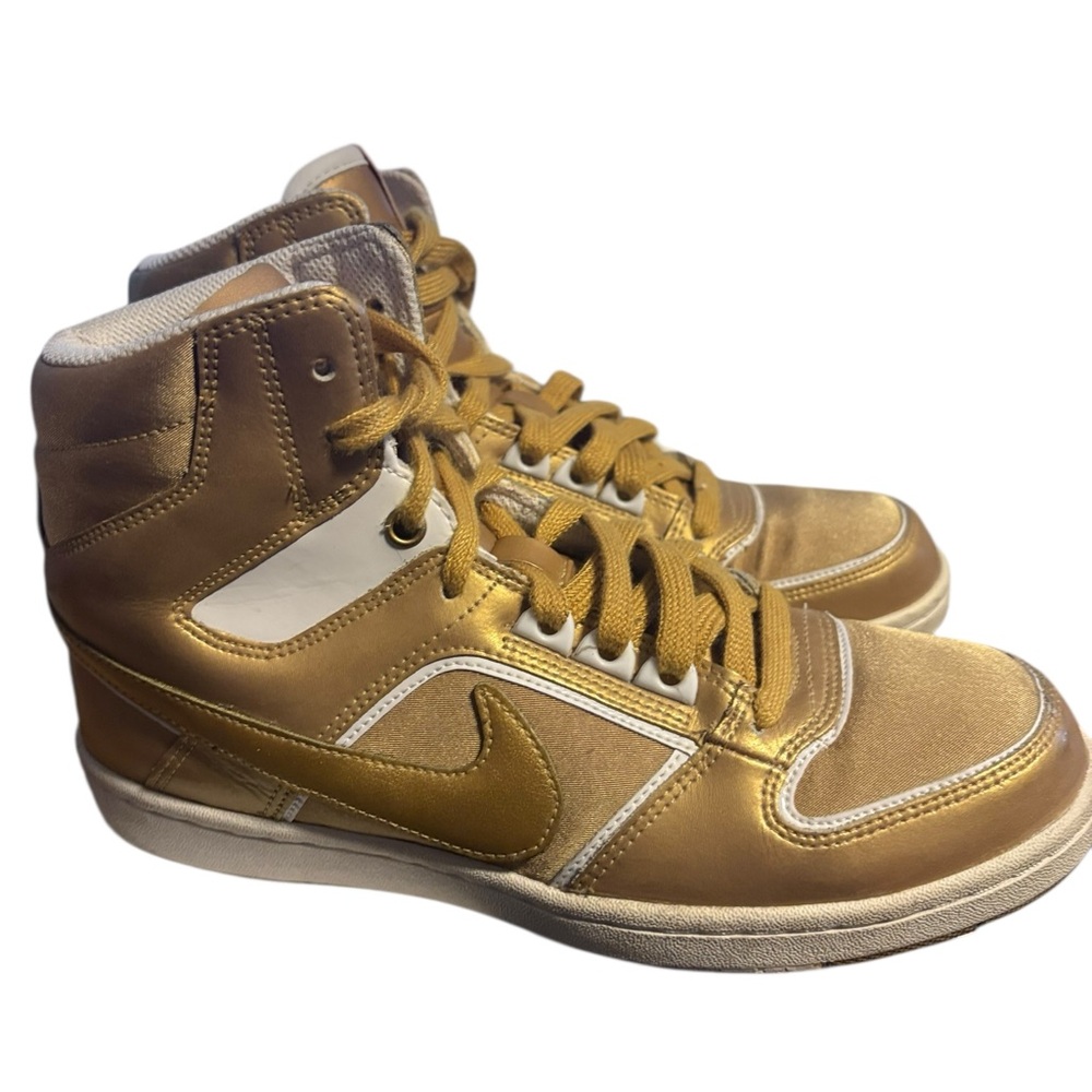 Nike Metallic Gold High-Tops Size 7